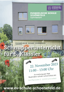 Schnupperunterricht für 6. Klässler am 22.11.2023